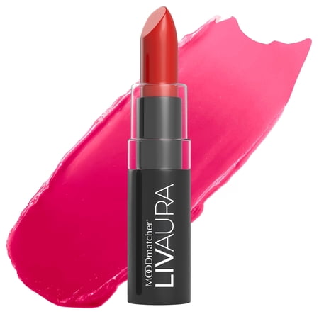 LIVAURA MOODmatcher Long Lasting Lipstick for Women – Color Changing Moisturizing Cream Lipsticks, Smudge Proof Lip Stick, Easy to Apply Lip Makeup (Red)