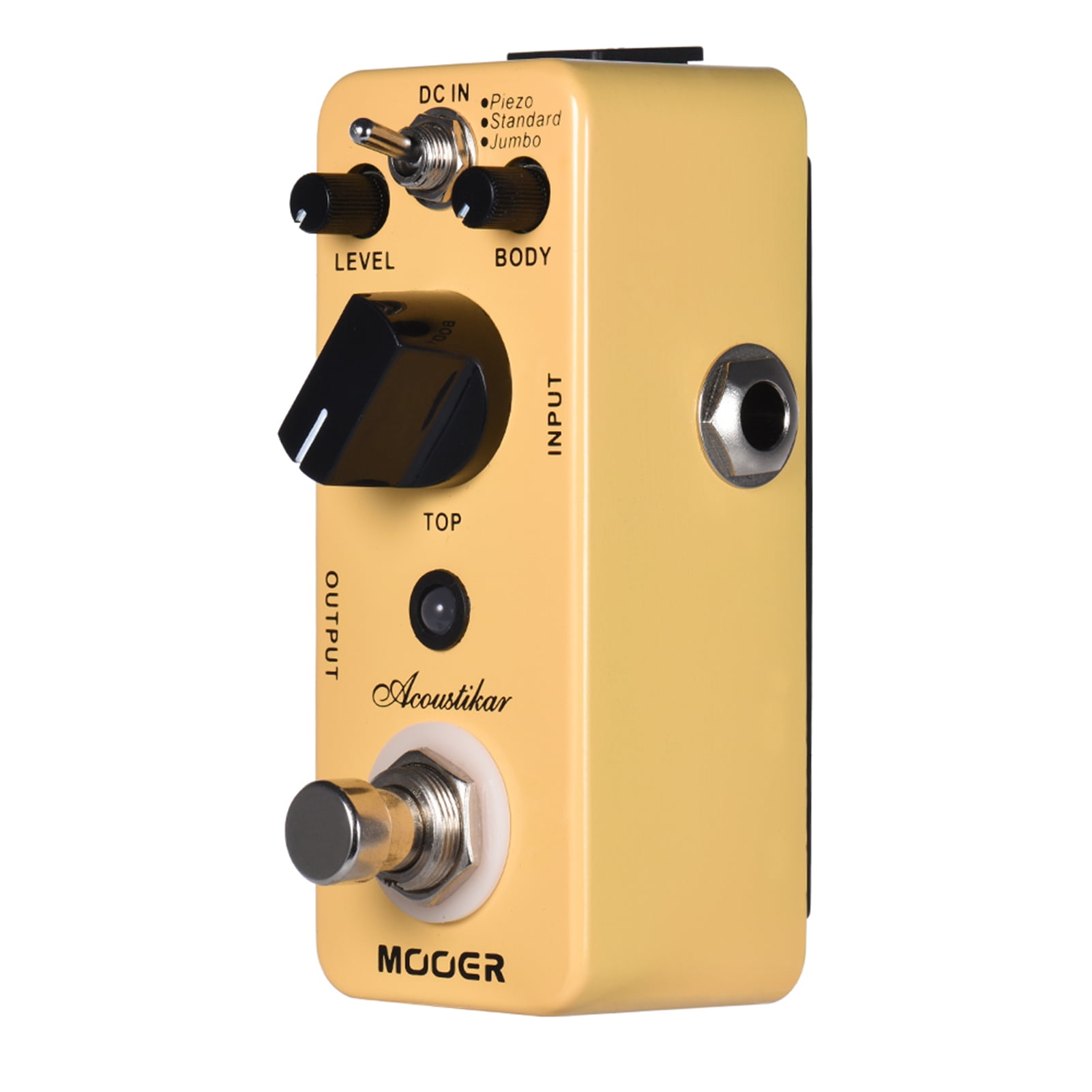 MOOER Acoustikar Acoustic Guitar Simulator Pedal with True Bypass and 3 Modes Piezo Standard Jumbo