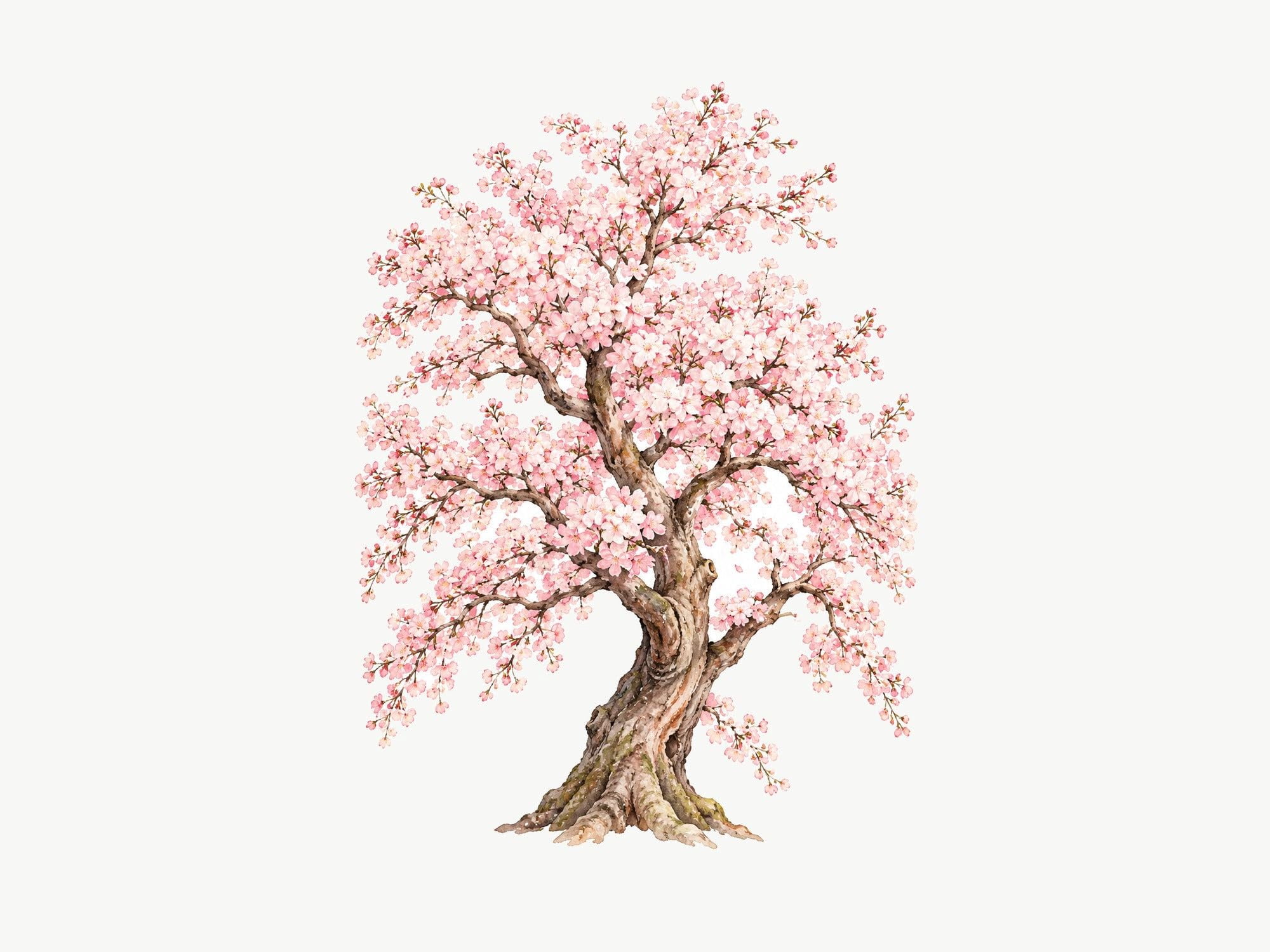 Sitck Tree MOOGCO Large Cherry Blossom Tree Wall Decal, Big Peel and Stick Nursery ...