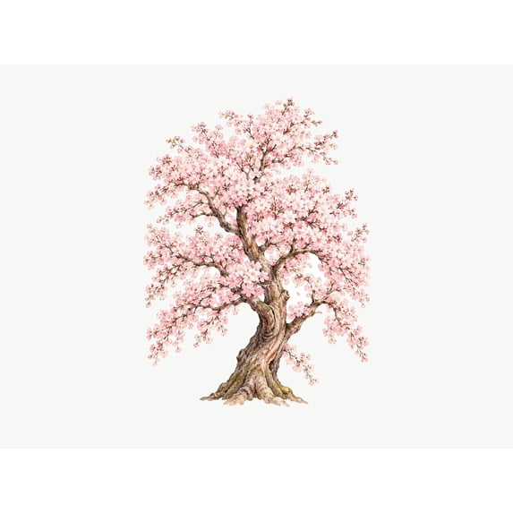 MOOGCO Large Cherry Blossom Tree Wall Decal, Big Peel and Stick Nursery ...