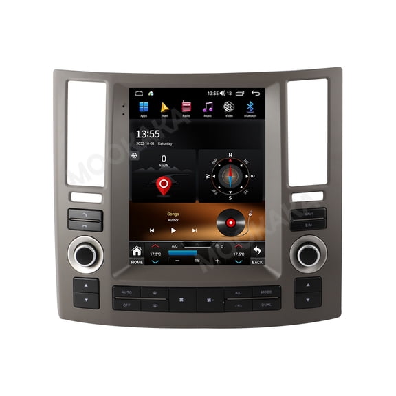 MOOKAKA 10.4 inch Carplay Screen/Radio/Multimedia Player for Infiniti FX35 FX45 2003-2009 Models Universal Car Navigation/GPS Upgrade Headunit Android Display 1080P Touch Screen Replace System