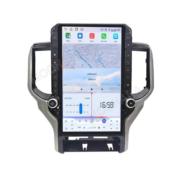 MOOKAKA 11.5" Smart Display Radio Audio Media Player for Dodge Ram Trucks 2019-2023 Car Navigation GPS Upgrade Headunit Android Replacement 1080P Screen Carplay Accessories