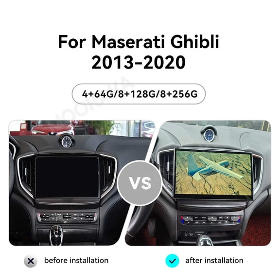 MOOKAKA 11.6" HD Smart Screen Android 13 for Maserati Ghibli 2013-2020 Car Stereo Radio Media Player Navigation GPS Upgrade Headunit Replacement Carplay Accessories