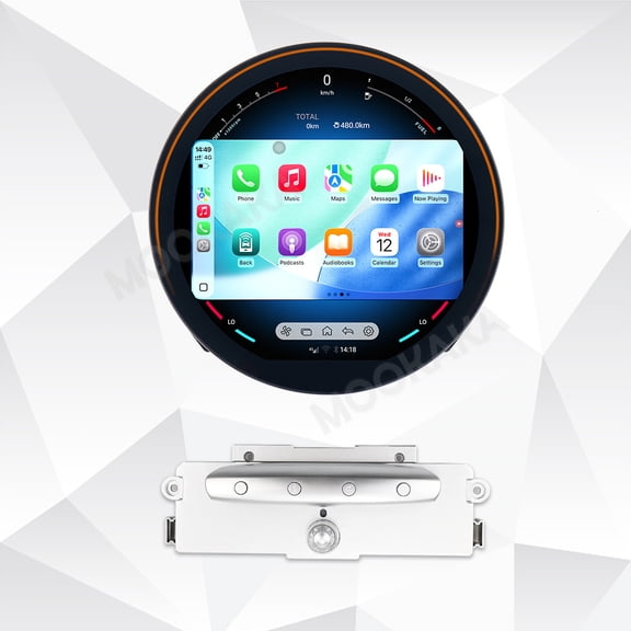 MOOKAKA 11.8" Smart Display Radio Audio Media Player for BMW MINI Cooper R56 2007 2008 2009 2010 Car Navigation GPS Upgrade Headunit Android Replacement 1080P Screen Carplay Accessories