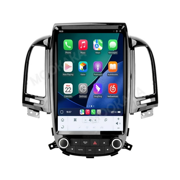 MOOKAKA 12.1 inch Carplay Screen/Radio/Multimedia Player for Hyundai Santa Fe Classic 2006-2012 Models Universal Car Navigation/GPS Upgrade Headunit Android Display 1080P Touch Screen Replace System