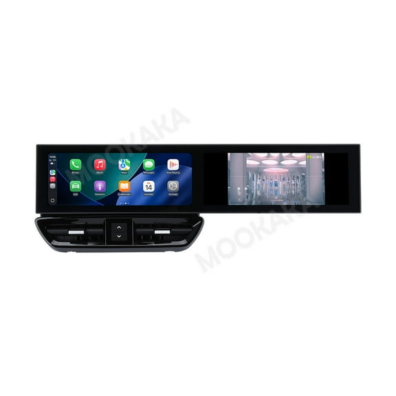 MOOKAKA 12.3"+12.3" Smart Display Radio Audio Media Player for Porsche Cayenne 2010-2017 Universal Car Navigation GPS Upgrade Headunit Android Replacement HD Screen Carplay Accessories