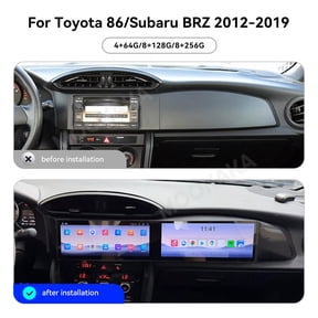 MOOKAKA 12.3"+12.3" Smart Display Radio Audio Media Player for Toyota 86/Subaru BRZ 2012-2019 Car Navigation GPS Upgrade Headunit Android Replacement 1080P Screen Carplay Accessories