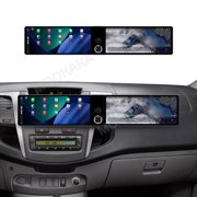 MOOKAKA 12.3"+12.3" Smart Display Radio Audio Media Player for Toyota Hilux 2002-2009 Car Navigation GPS Upgrade Headunit Android Replacement 1080P Screen Carplay Accessories