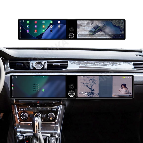 MOOKAKA 12.3"+12.3" Smart Display Radio Audio Media Player for Volkswagen Passat 2016 2017 2018 Car Navigation GPS Upgrade Headunit Android Replacement 1080P Screen Carplay Accessories