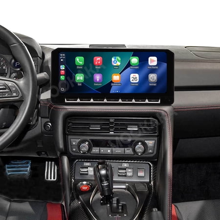 MOOKAKA 12.3" Smart Display Radio Audio Media Player for Nissan GTR 2017-2024 Universal Car Navigation GPS Upgrade Headunit Android Replacement HD Screen Carplay Accessories