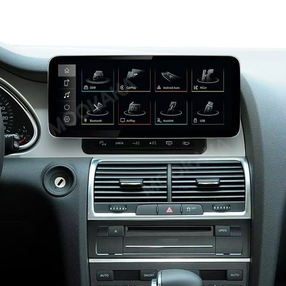 MOOKAKA 12.3 inch Linux Carplay Screen/Radio/Multimedia Player for Audi Q7 2010-2015 Universal Car Navigation/GPS Upgrade Headunit Display 1080P Touch Screen Replace System
