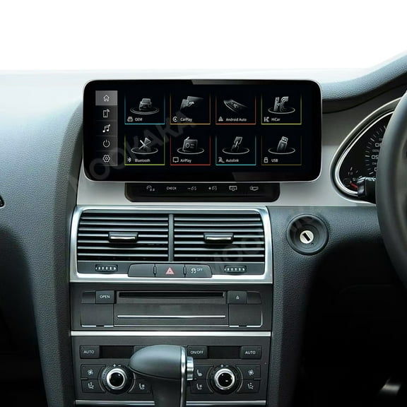 MOOKAKA 12.3 inch Linux Carplay Screen/Radio/Multimedia Player for Audi Q7 2010-2015 Universal Car Navigation/GPS Upgrade Headunit Display 1080P Touch Screen Replace System