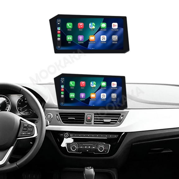 MOOKAKA 12.9 inch Carplay Screen/Radio/Multimedia Player for BMW 1/2 Series 2018-2021 Model Universal Car Navigation/GPS Upgrade Headunit Android Display 1080P Touch Screen Replace System
