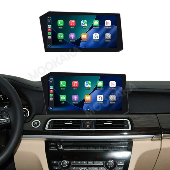 MOOKAKA 12.9 inch Carplay Screen/Radio/Multimedia Player for BMW 6/7 Series 2009-2018 Models Universal Car Navigation/GPS Upgrade Headunit Android Display 1080P Touch Screen Replace System