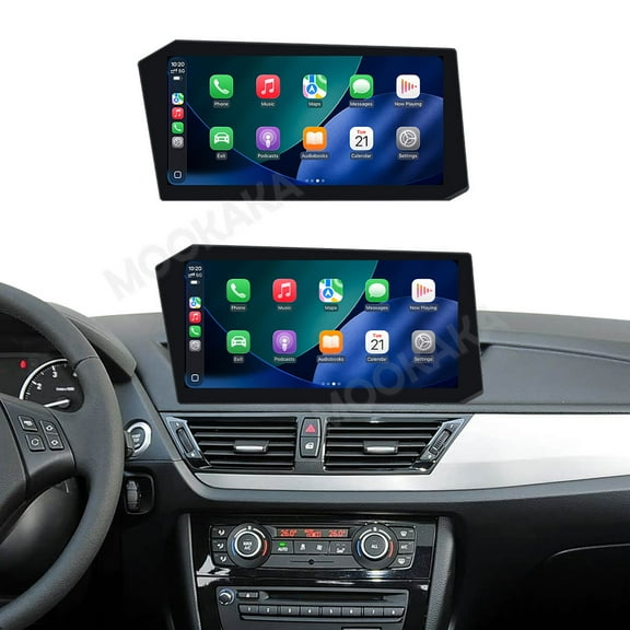 MOOKAKA 12.9 inch Carplay Screen/Radio/Multimedia Player for BMW X1 X2 2010-2017 Models Universal Car Navigation/GPS Upgrade Headunit Android Display 1080P Touch Screen Replace System