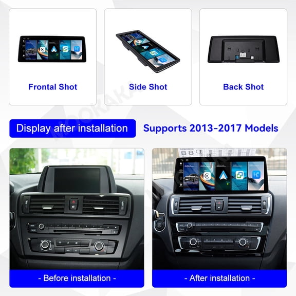 MOOKAKA 12.9 inch Linux Carplay Screen/Radio/Multimedia Player for BMW 1 Series 2013-2017 NBT Universal Car Navigation/GPS Upgrade Headunit Display 1080P Touch Screen Replace System
