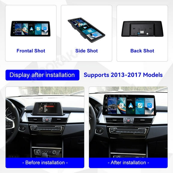 MOOKAKA 12.9 inch Linux Carplay Screen/Radio/Multimedia Player for BMW 2 Series Touring 2013-2017 NBT Universal Car Navigation/GPS Upgrade Headunit Display 1080P Touch Screen Replace System