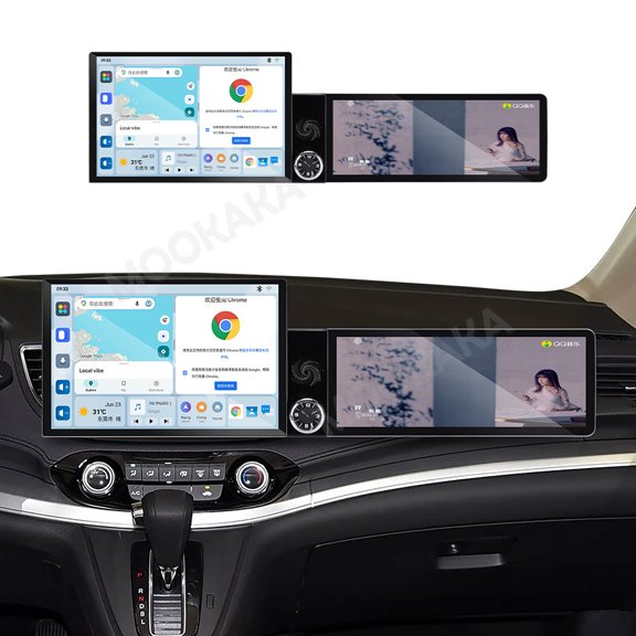 MOOKAKA 13.1"+12.3" Linux Screen Upgrade Stereo for Honda CR-V 2012-2016 Media Player Navigation GPS Radio Replacement Carplay Head Unit Accessories