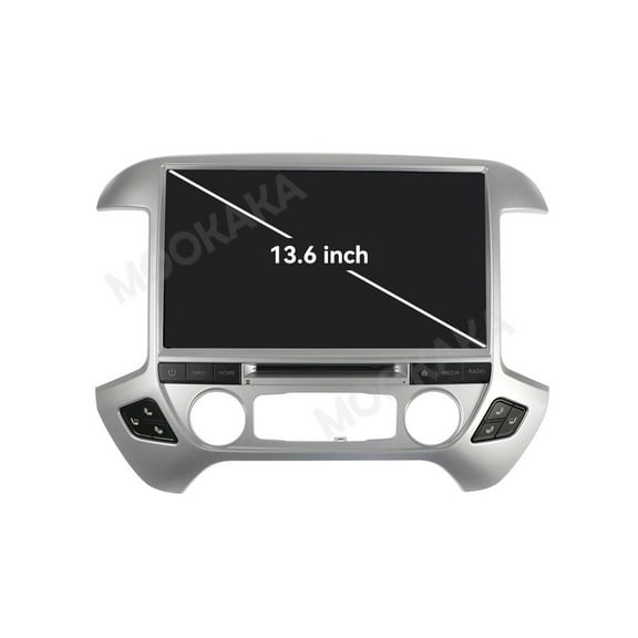 MOOKAKA 13.6" Smart Display Radio Audio Media Player for Chevrolet Silverado GMC 2014-2018 Universal Car Navigation GPS Upgrade Headunit Android Replacement HD Screen Carplay Accessories