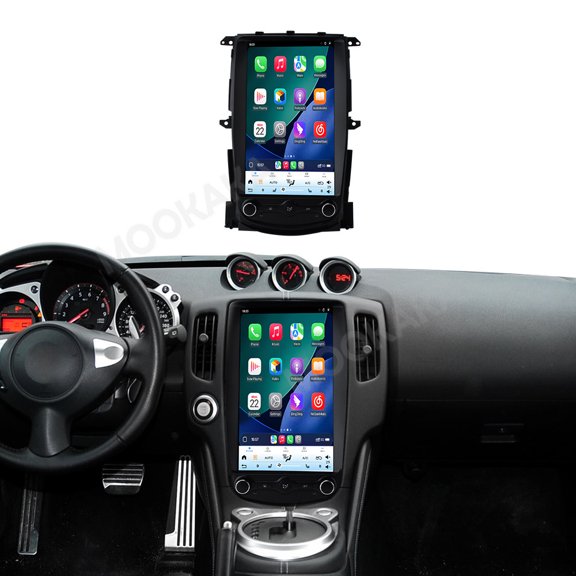 MOOKAKA 13.8" Smart Display Car Radio Audio Media Player for Nissan 370Z 2009-2021 Model Universal Navigation GPS Upgrade Headunit Android Replacement HD Screen Carplay Accessories