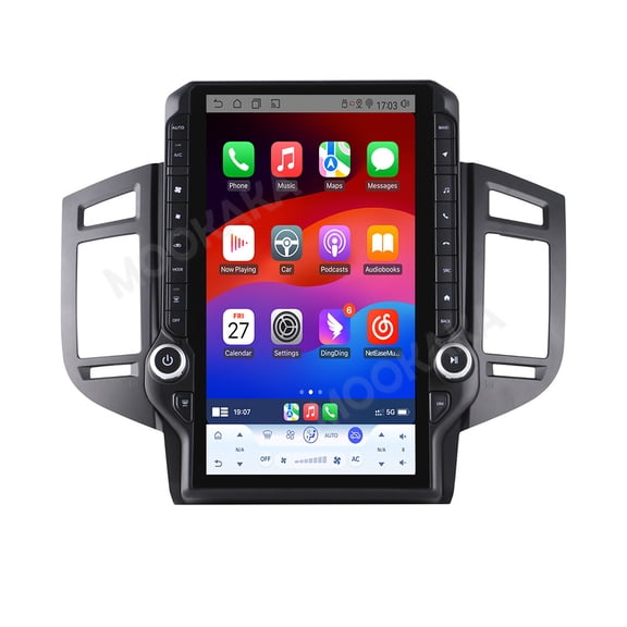 MOOKAKA 14.5" Smart Display Radio Audio Media Player for Mitsubishi Pajero 2007-2020 Car Navigation GPS Upgrade Headunit Android Replacement 1082P Screen Carplay Accessories