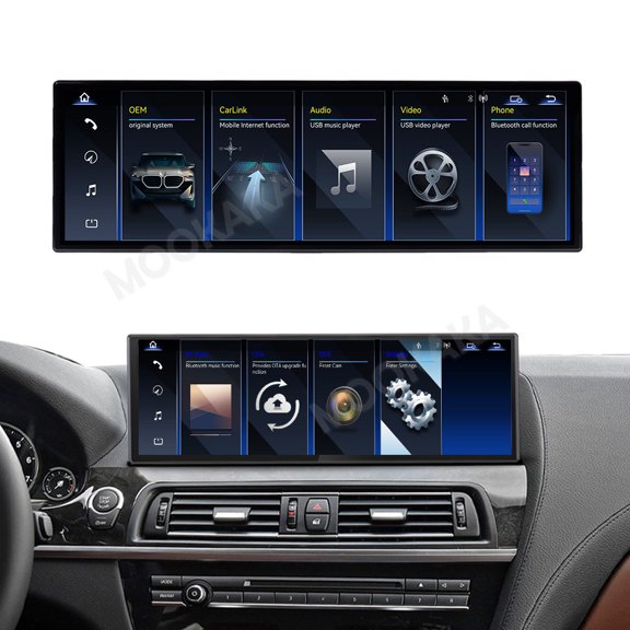 MOOKAKA 14.9" HD Smart Screen Linux System for BMW 6 Series F06 2009-2017 Car Stereo Radio Media Player Navigation GPS Upgrade Headunit Replacement Carplay Accessories