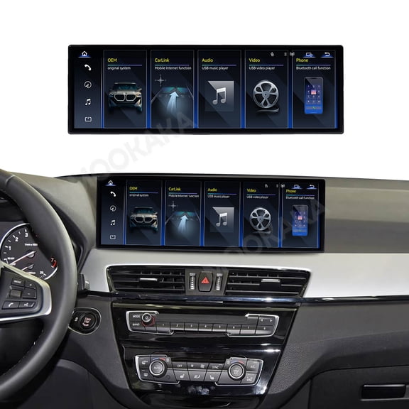 MOOKAKA 14.9" HD Smart Screen Linux System for BMW X1 F48/F49 2016-2017 Car Stereo Radio Media Player Navigation GPS Upgrade Headunit Replacement Carplay Accessories