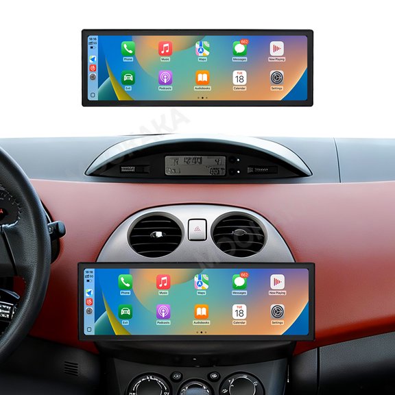 MOOKAKA 14.9" Smart Display Radio Audio Media Player for Mitsubishi Eclipse 2005-2012 Universal Car Navigation GPS Upgrade Headunit Android Replacement 1080P Screen Carplay Accessories