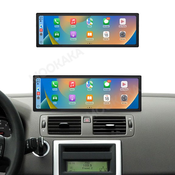 MOOKAKA 14.9" Smart Display Radio Audio Media Player for Volvo S40 2004-2012 Universal Car Navigation GPS Upgrade Headunit Android Replacement 1080P Screen Carplay Accessories