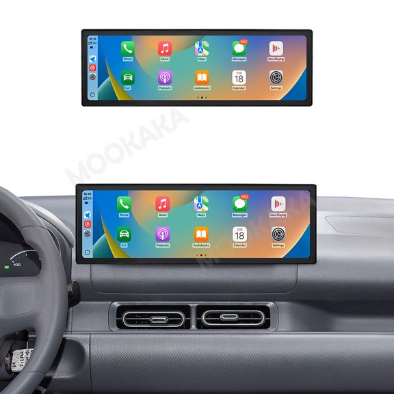 MOOKAKA 14.9" Smart Display Radio Audio Media Player for Wuling Hongguang EV 2025 Universal Car Navigation GPS Upgrade Headunit Android Replacement 1080P Screen Carplay Accessories