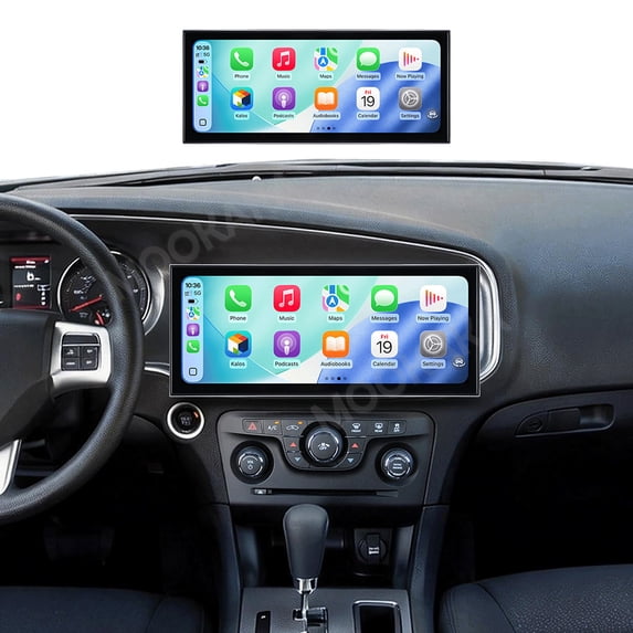 MOOKAKA 15.8" Smart Display Radio Audio Media Player for Dodge Challenger 2011 2012 2013 2014 Car Navigation GPS Upgrade Headunit Android Replacement 1080P Screen Carplay Accessories