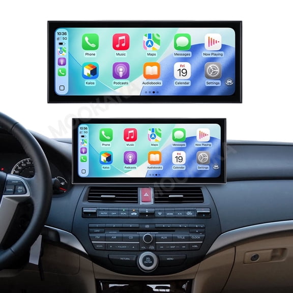 MOOKAKA 15.8" Smart Display Radio Audio Media Player for Honda Accord/Crosstour 2008-2013 Car Navigation GPS Upgrade Headunit Android Replacement 1080P Screen Carplay Accessories