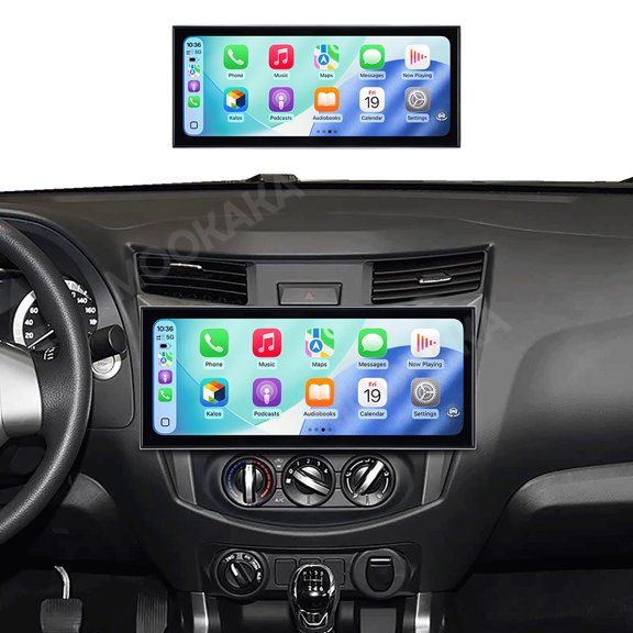 MOOKAKA 15.8" Smart Display Radio Audio Media Player for Nissan Navar 2017 2018 2019 Car Navigation GPS Upgrade Headunit Android Replacement 1080P Screen Carplay Accessories