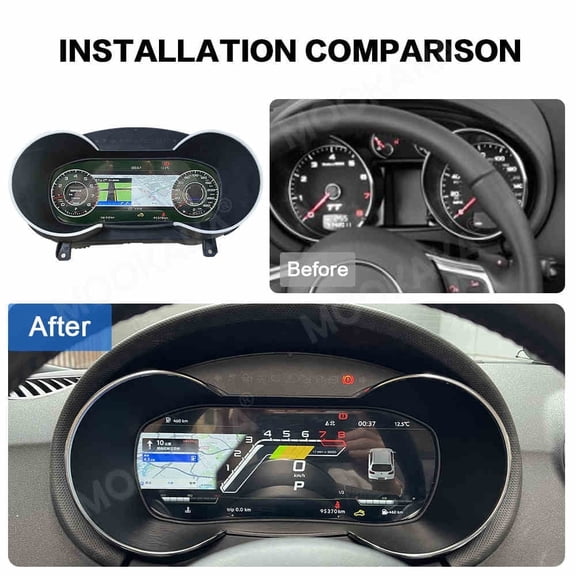 MOOKAKA Digital Dashboard Instrument Cluster for Audi TT 2008 2009 2010 2011 2012 2013 2014 LCD Screen Virtual Cockpit Speedometer Upgrade Universal Fit Car Accessory with Linux OS