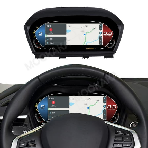 MOOKAKA Digital Dashboard Instrument Cluster for BMW 1 Series F20/F52,2 Series F22/F45,X1 F48/F49,X2 F39 LCD Screen Virtual Cockpit Speedometer Upgrade Universal Fit Car Accessory with Linux OS