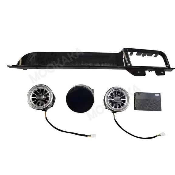 MOOKAKA Digital Dashboard Instrument Cluster for Ford Mustang LCD Dashboard + Passenger Ambient Lighting + Turbo Air Vents Lighting Virtual Cockpit Speedometer Upgrade Universal Fit Car Accessory