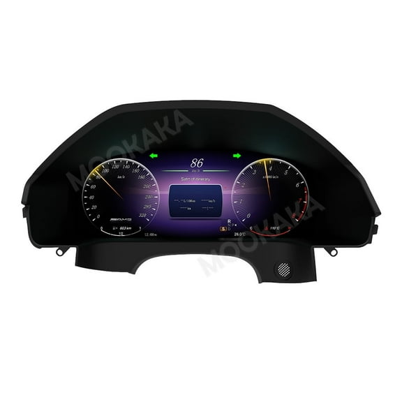MOOKAKA Digital Dashboard Instrument Cluster for Mercedes-Benz E-Class W212 2010 2011 2012 2013 2014 2015 LCD Screen Virtual Cockpit Speedometer Upgrade Universal Fit Car Accessory with Linux OS