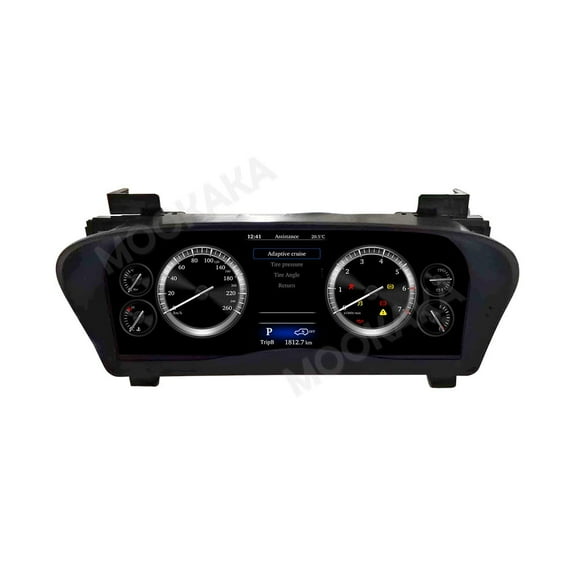 MOOKAKA Digital Dashboard Instrument Cluster for Toyota Alpha 30 LCD Screen Virtual Cockpit Speedometer Upgrade Universal Fit Car Accessory with Linux OS