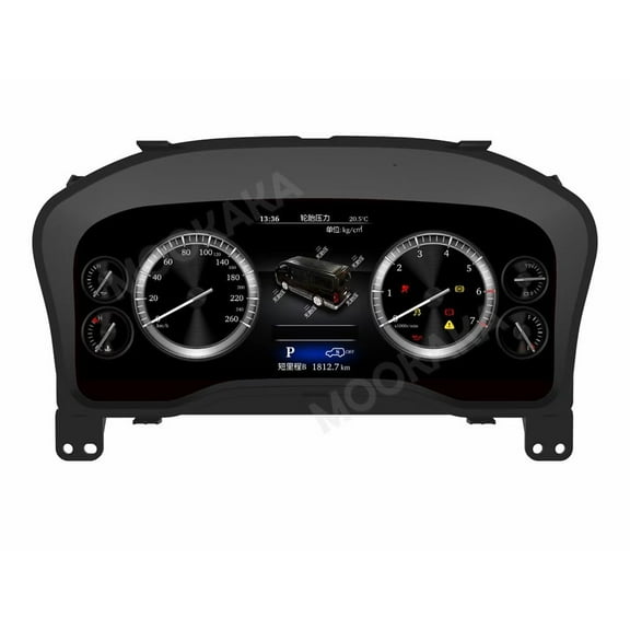 MOOKAKA Digital Dashboard Instrument Cluster for Toyota Hiace 2019 2020 2021 2022 LCD Screen Virtual Cockpit Speedometer Upgrade Universal Fit Car Accessory with Linux OS