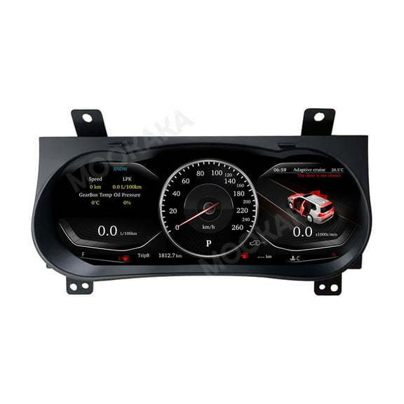 MOOKAKA Digital Dashboard Instrument Cluster for Toyota Hilux 2016 2017 2018 2019 2020 2021 2022 2023 2024 LCD Screen Virtual Cockpit Speedometer Upgrade Universal Fit Car Accessory with Linux OS
