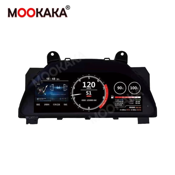 MOOKAKA Digital Dashboard Instrument Cluster for Toyota Mark X 2010 2011 2012 2013 2014 2015 2016 2017 LCD Screen Virtual Cockpit Speedometer Upgrade Universal Fit Car Accessory with Linux OS