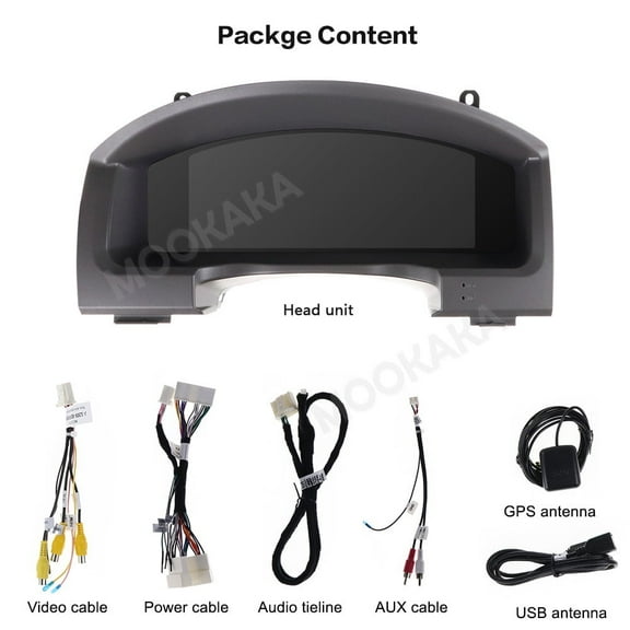 MOOKAKA Digital Dashboard Instrument Cluster for Toyota Prado 150 LCD Screen Virtual Cockpit Speedometer Upgrade Universal Fit Car Accessory with Linux OS