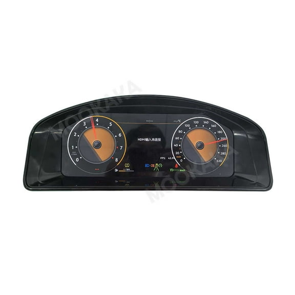MOOKAKA Digital Dashboard Instrument Cluster for Volkswagen Multivan T5 LCD Screen Virtual Cockpit Speedometer Upgrade Universal Fit Car Accessory with Linux OS