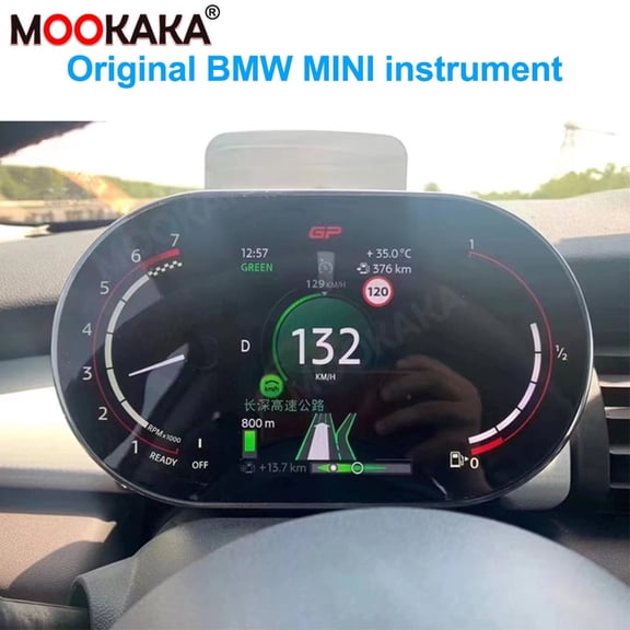 MOOKAKA Digital Dashboard Instrument Cluster for BMW Mini LCD Screen Virtual Cockpit Speedometer Upgrade Universal Fit Car Accessory with Linux OS