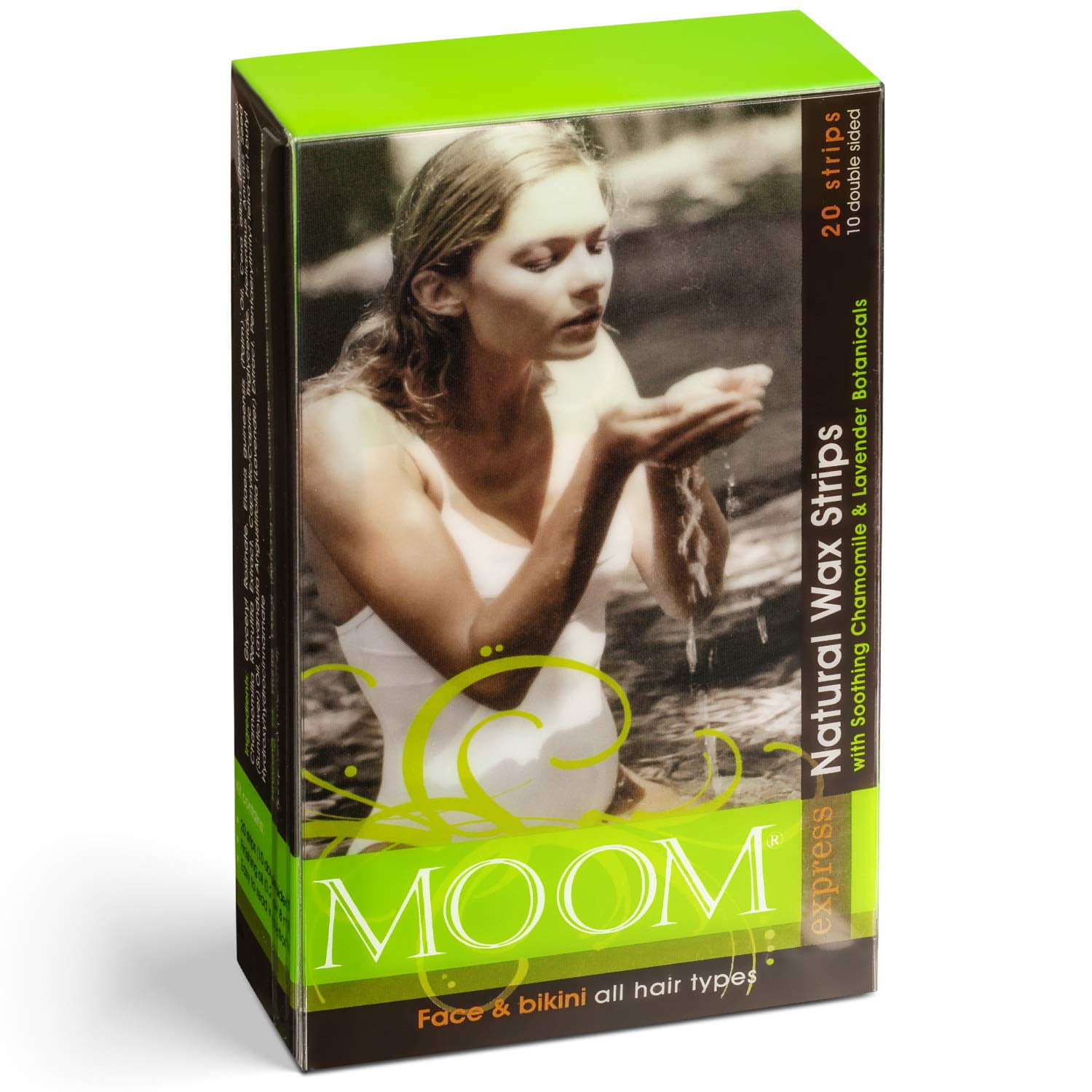 MOON Face And Eyebrow Waxing Strips For Women With Natural Soothing Chamomile & Lavender Hair