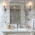 thumbnail image 1 of MOON MIRROR Polished Chrome Pivot Mirror for Bathroom, Tilt Bathroom Vanity Mirror,Rounded Rectangle Pivoting Mirror, Overall 24.33 x 30 in (Mirror 20x 30 in), 1 of 7