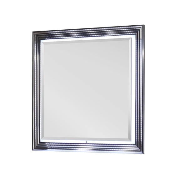 MOON SMOOTH WHITE MIRROR WITH LED Accent Lighting