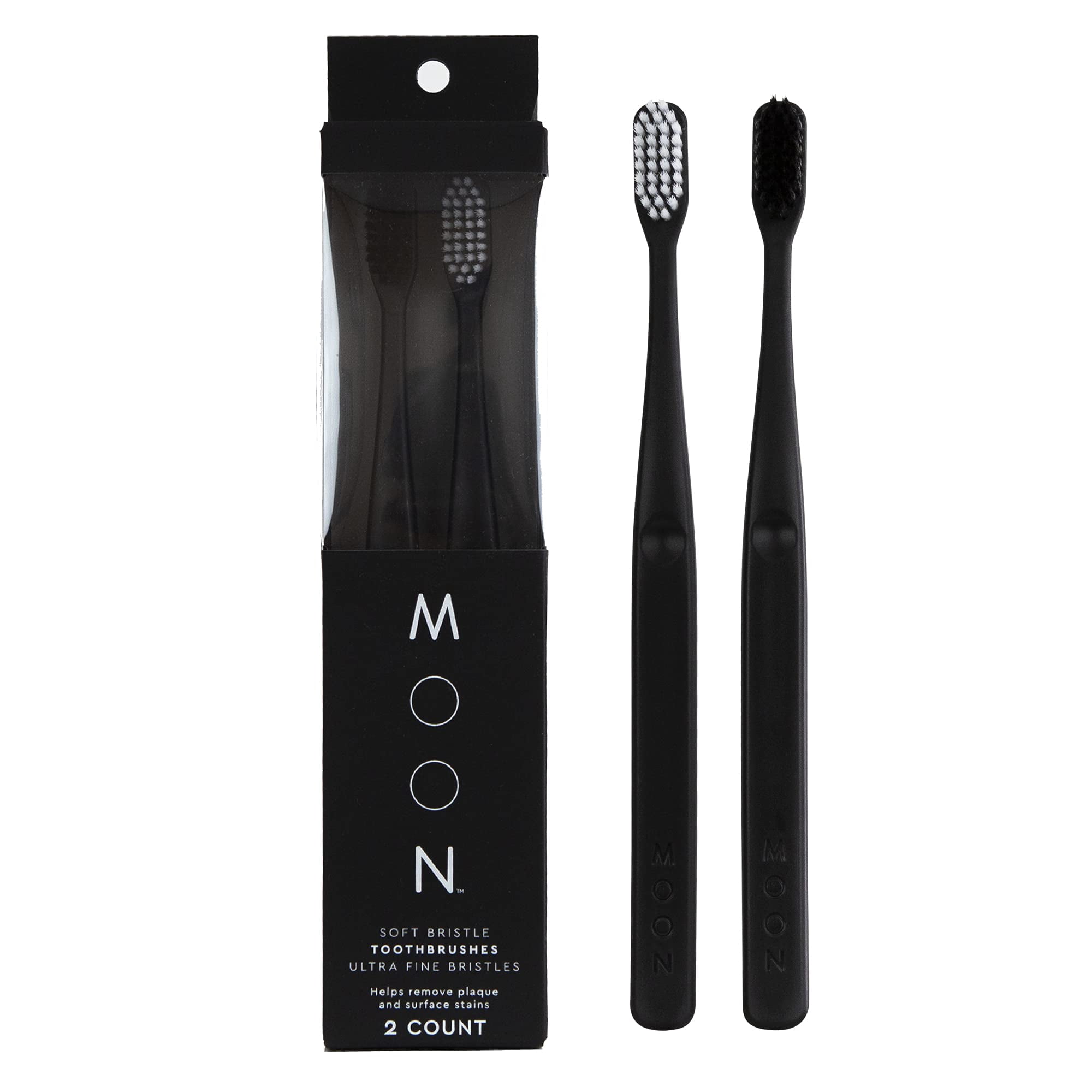 MOON Soft Bristle Toothbrush STF9 2-Pack - Extra Soft Toothbrushes for ...