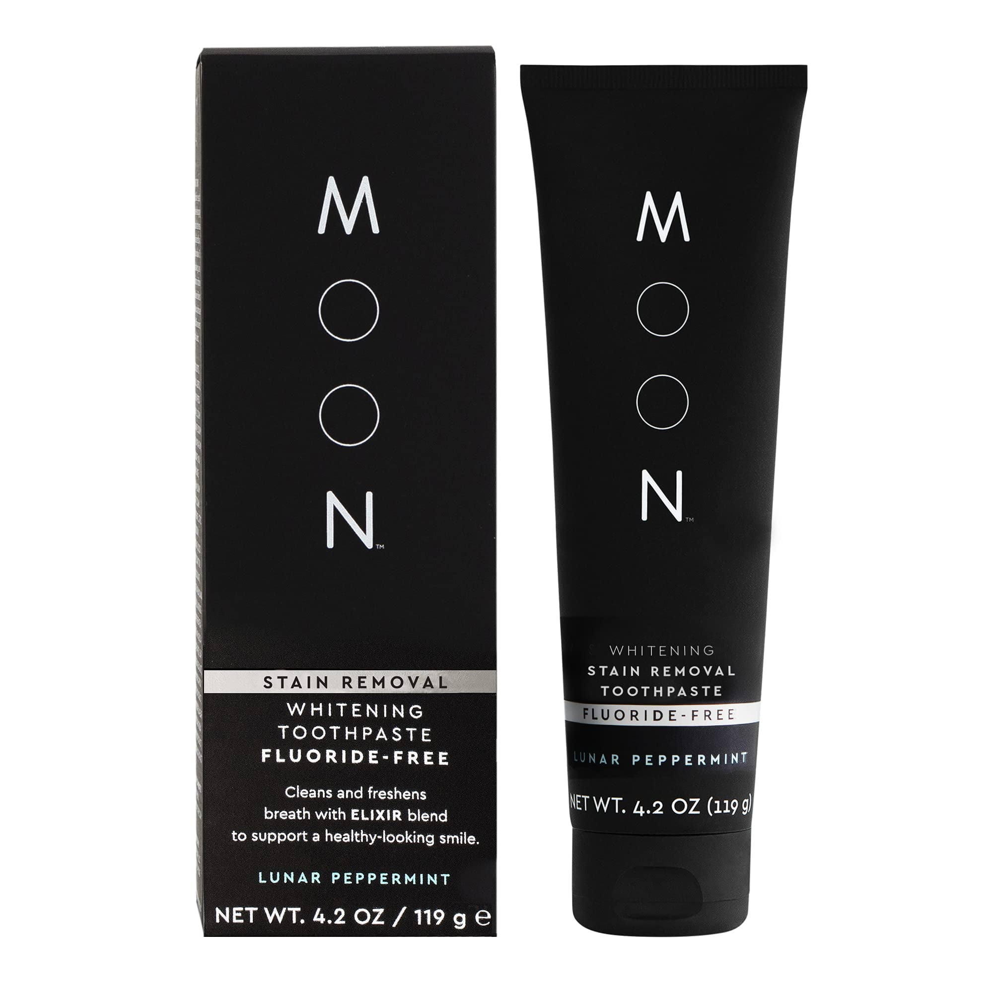 MOON Stain Removal Whitening Toothpaste, FluorideFree, Lunar