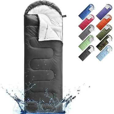 MOONCAST 0 ºC Sleeping Bags, Compression Sack Portable and Lightweight for Camping, Dark Gray